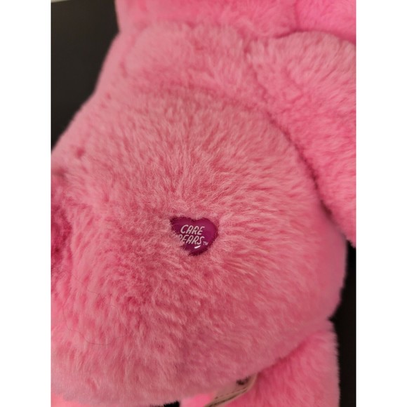 CARE BEARS Cheer Bear Pink Rainbow Large 17" Plush Toy Stuffed Animal Heart Paws - Picture 6 of 8